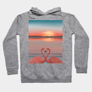 Flamingos in Love Hoodie